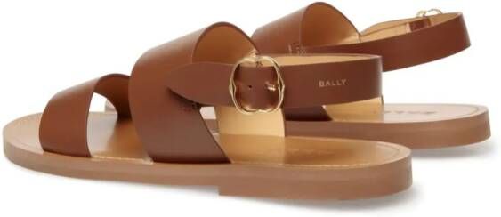 Bally Leren sandalen Bruin