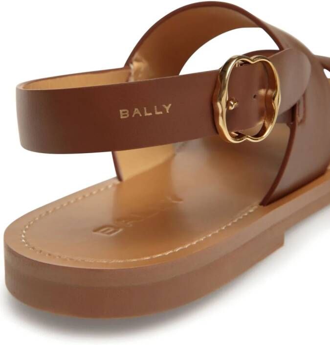 Bally Leren sandalen Bruin