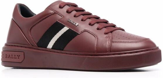 Bally Leren sneakers Rood