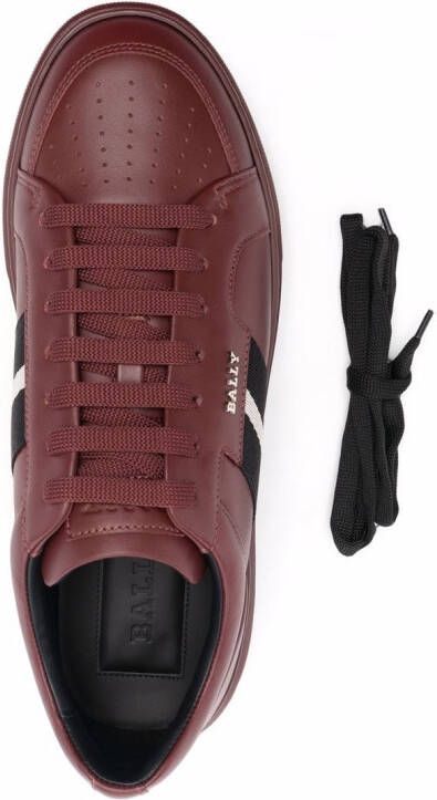 Bally Leren sneakers Rood