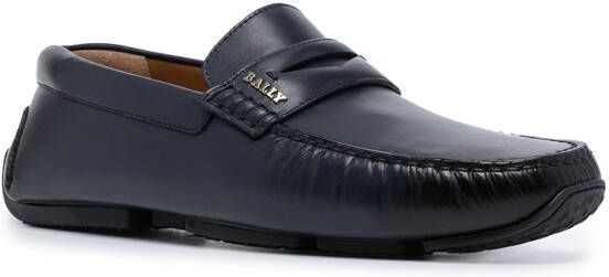 Bally Loafers met logo Blauw