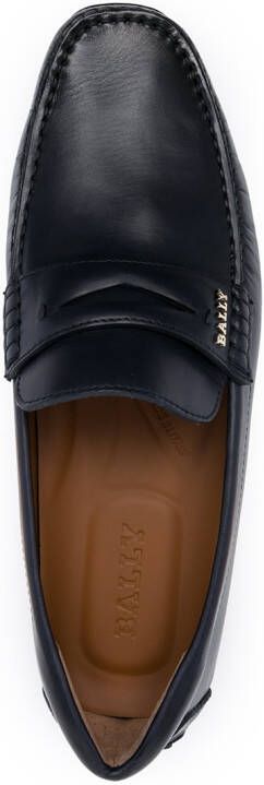 Bally Loafers met logo Blauw