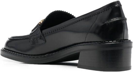 Bally Loafers met plakkaat Zwart