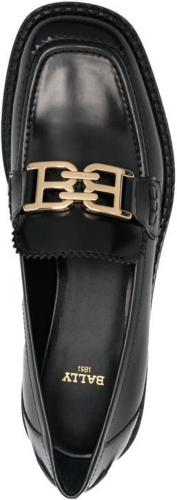 Bally Loafers met plakkaat Zwart