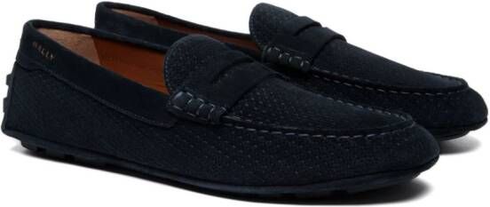 Bally Loafers met verfraaid logo en ronde neus Zwart