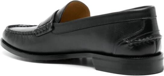 Bally Leren loafers met uitgesneden logo Zwart