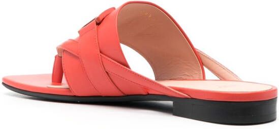 Bally Leren muiltjes Oranje
