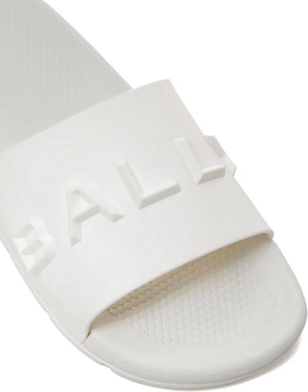 Bally Slippers met logo-reliëf Wit