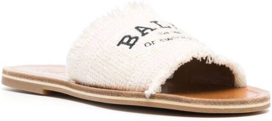 Bally Sandalen met geborduurd logo Beige