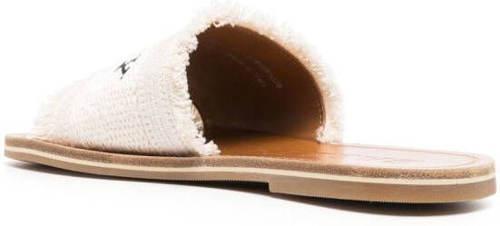 Bally Sandalen met geborduurd logo Beige
