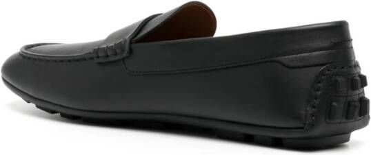 Bally Leren loafers met logoplakkaat Zwart