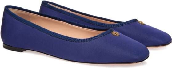 Bally Ballerina's met logoplakkaat Blauw