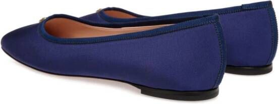 Bally Ballerina's met logoplakkaat Blauw