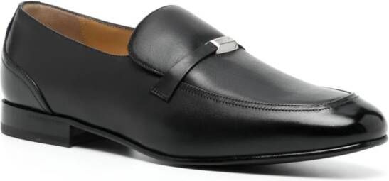 Bally Leren loafers Zwart