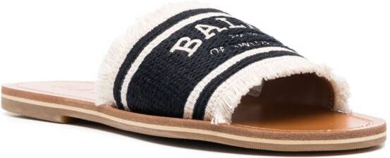 Bally Sandalen met logoprint Zwart