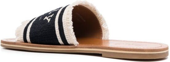 Bally Sandalen met logoprint Zwart