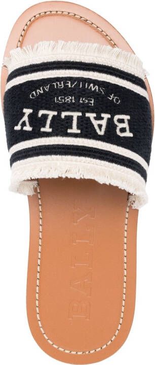 Bally Sandalen met logoprint Zwart