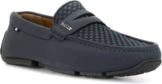 Bally Mocassins met mesh Blauw