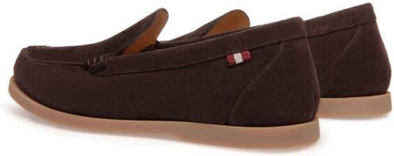 Bally Nelson suède loafers Bruin