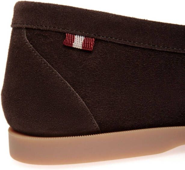 Bally Nelson suède loafers Bruin