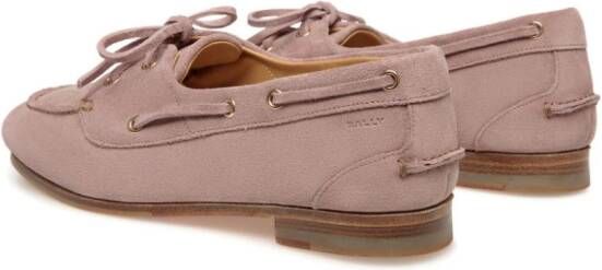 Bally Plume suède loafers Roze