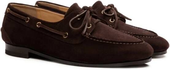 Bally Plume suède mocassins Bruin