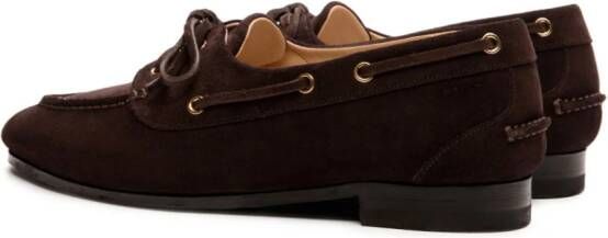 Bally Plume suède mocassins Bruin