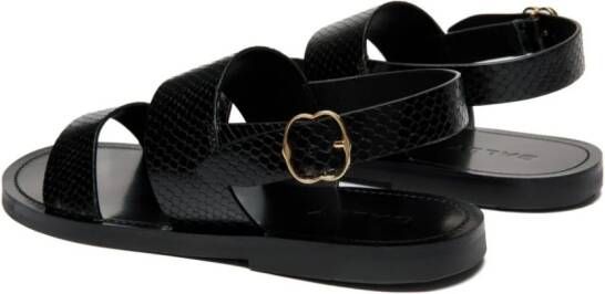 Bally Sandalen met pythonprint Zwart