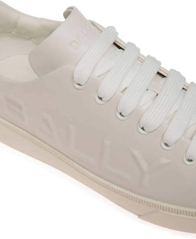 Bally Leren sneakers met logo-reliëf Wit