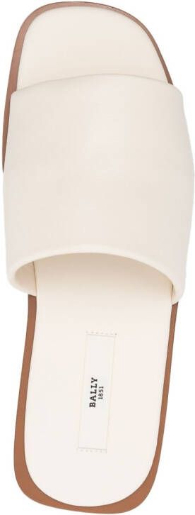 Bally Sabian leren slippers Wit