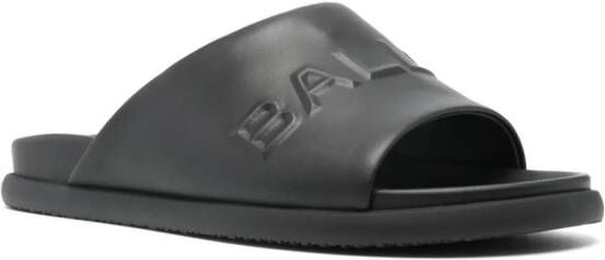 Bally Seaside slippers met logo-reliëf Zwart