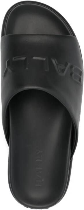 Bally Seaside slippers met logo-reliëf Zwart