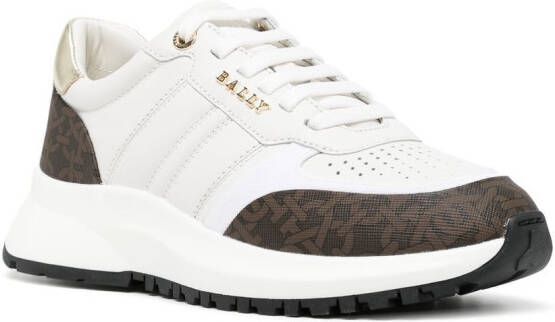 Bally Sneakers met monogram vlakken Wit