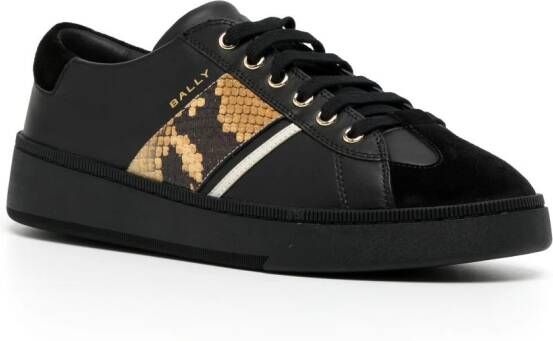 Bally Sneakers met pythonprint Zwart