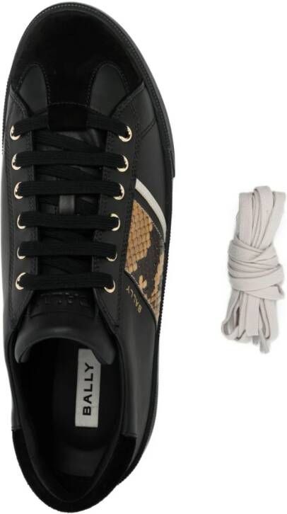 Bally Sneakers met pythonprint Zwart