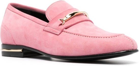 Bally Suisse suède loafers Roze