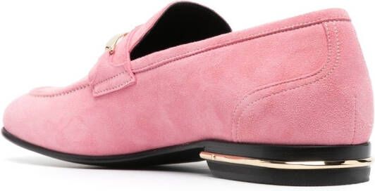 Bally Suisse suède loafers Roze
