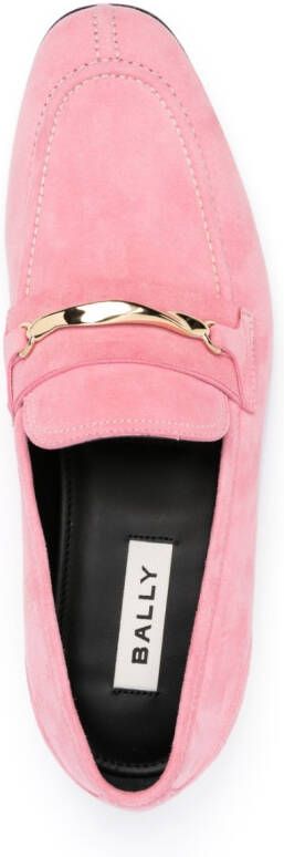 Bally Suisse suède loafers Roze
