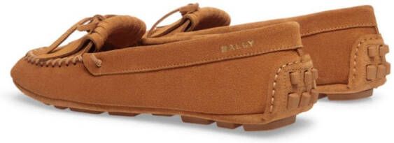 Bally Leren loafers met kwastjes Bruin