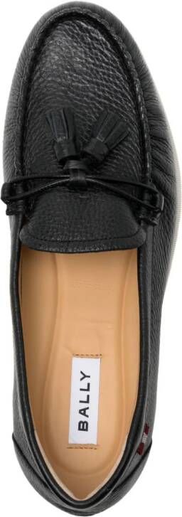 Bally Leren loafers Zwart