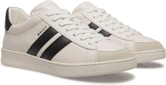 Bally Tyger leren sneakers Wit