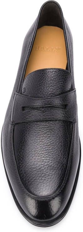 Bally Webb bewerkte penny loafers Zwart