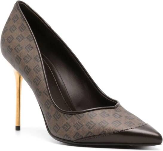 Balmain Leren pumps Bruin