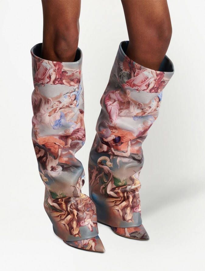 Balmain Ariel laarzen met print Blauw