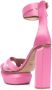Balmain Ava satijnen platform sandalen Pink Dames - Thumbnail 6