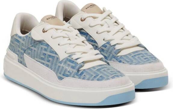 Balmain B-Court denim sneakers Blauw