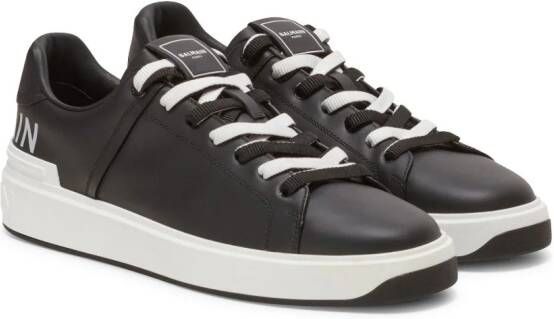 Balmain B-Court leren sneakers Zwart