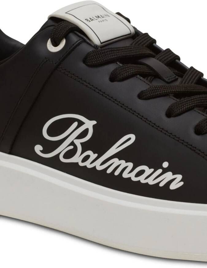 Balmain B-Court leren sneakers Zwart