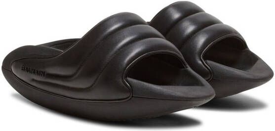 Balmain B-IT slippers met plateauzool Zwart
