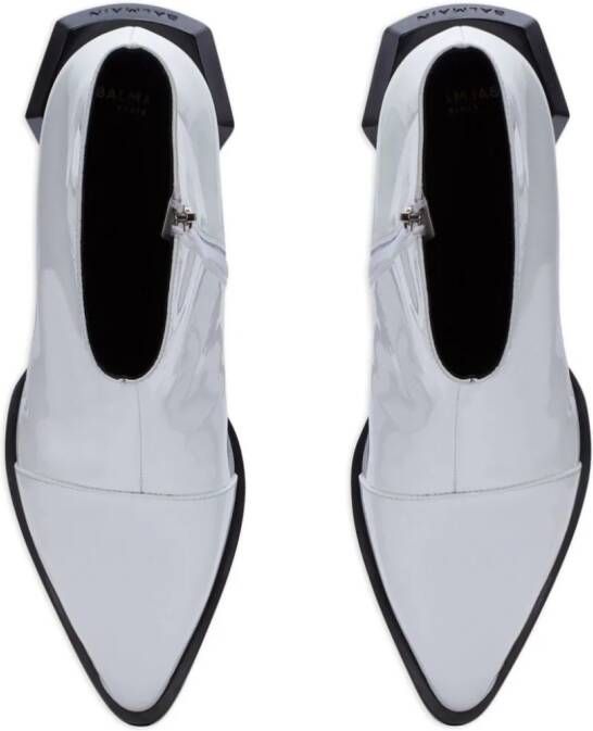 Balmain Billy lakleren enkellaarzen Wit
